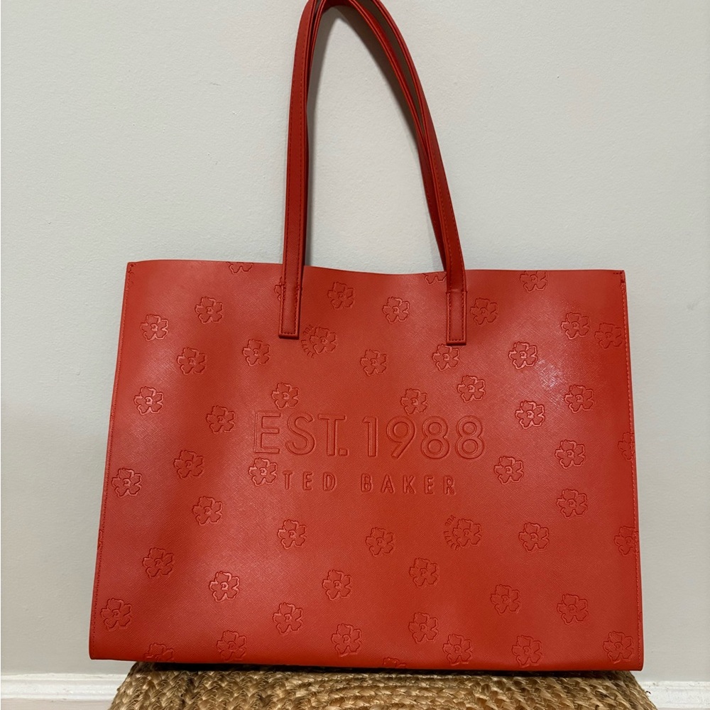 Ted Baker Embossed Burnt Orange Tote